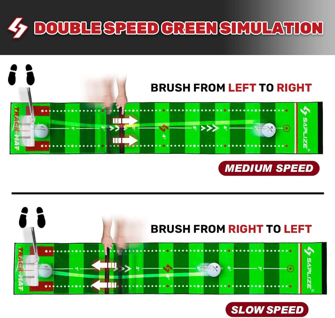 SAPLIZE Golf Putting Matte, Optionen von Bundle A (Trajectory Tracing, mit Mehreren Trainingsmodi) o