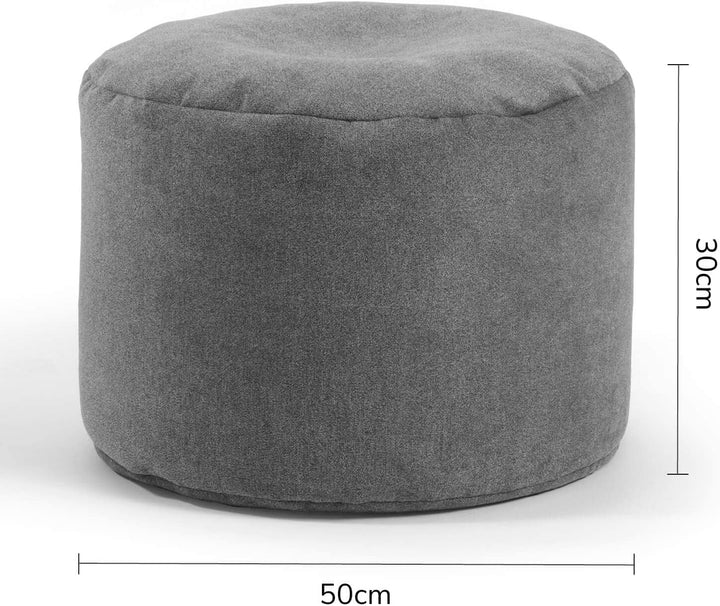 mokebo® Minipouf, Hocker o. Bodenkissen 50x30cm 'Der Ruhepouf' Sitzhocker rund & Fusshocker fürs Woh