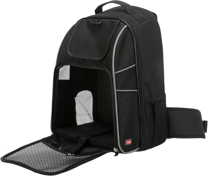 Trixie William Rucksack Tragerucksack für Haustier 33 × 43 × 23 cm schwarz, 33 × 43 × 23 cm schwarz