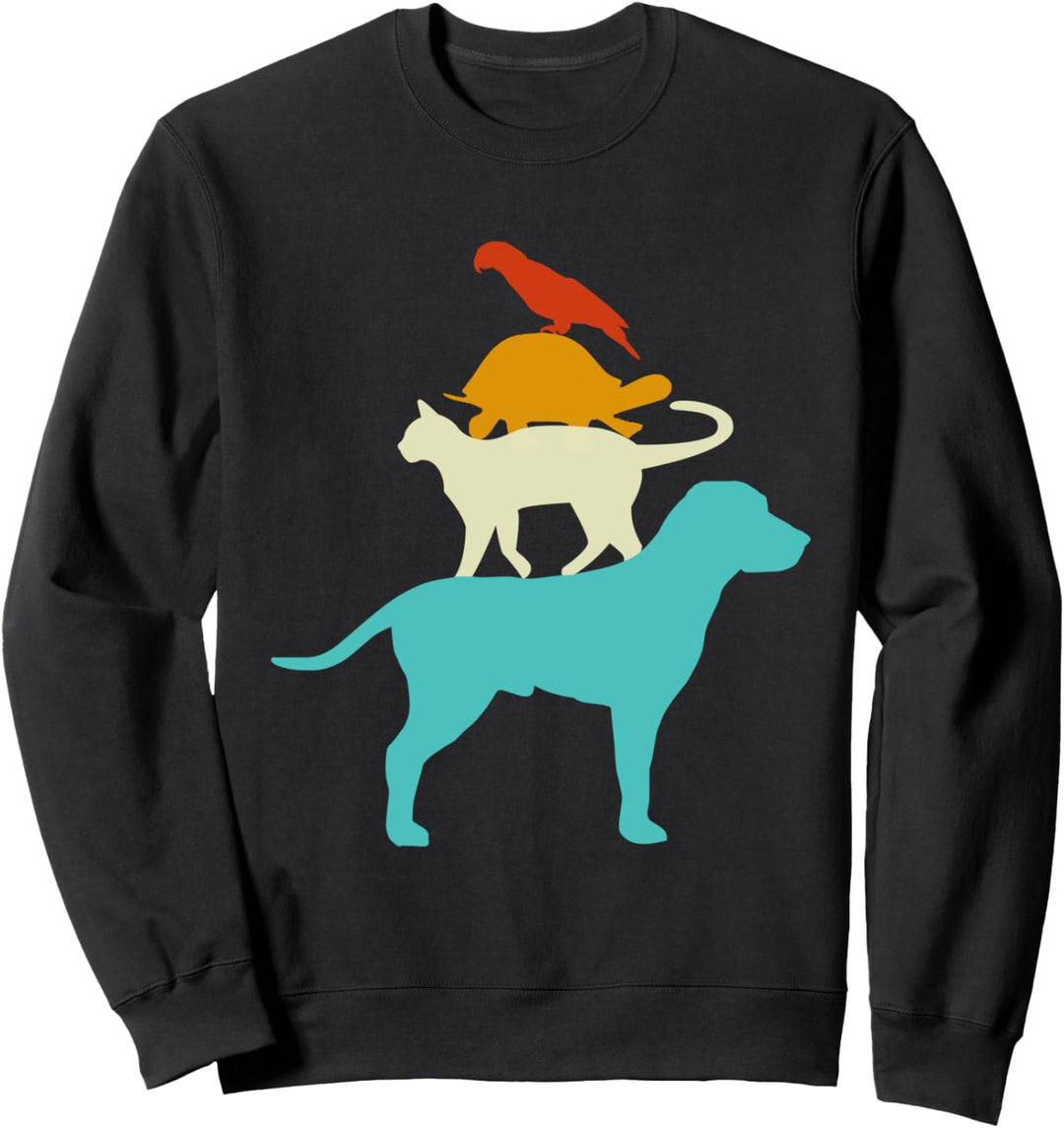 Vintage Tiere, Tiere, Retro, bunt Sweatshirt