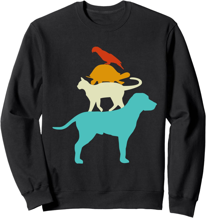 Vintage Tiere, Tiere, Retro, bunt Sweatshirt