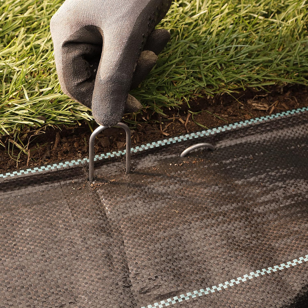 GardenMate 200 Erdanker VERZINKT aus Stahldraht 200mm lang, 25mm breit, Ø 3,8mm, runder Kopf - Für H