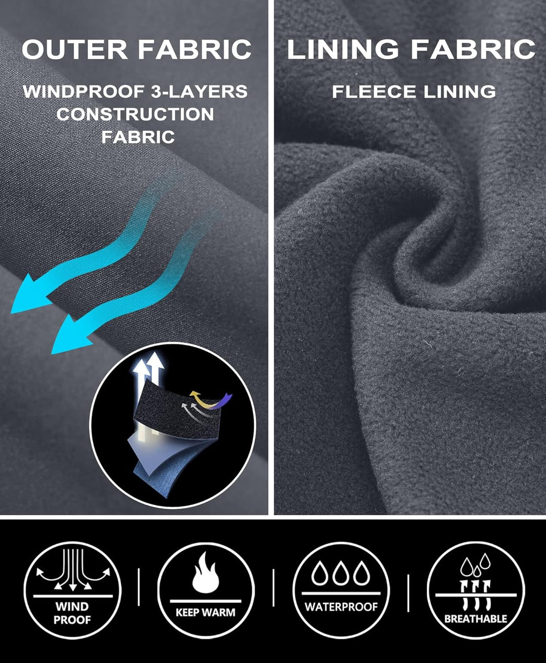 Little Donkey Andy Damen Winter Wanderhose Skihose Trekkinghose Snowboardhose, Softshell-Hose, Fleec