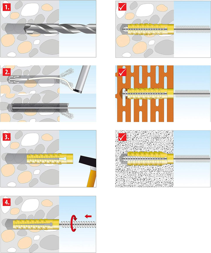 TOX Metallkrallendübel Tiger 10 x 60 mm, 100 Stück, 039100051 10x60 mm, 10x60 mm