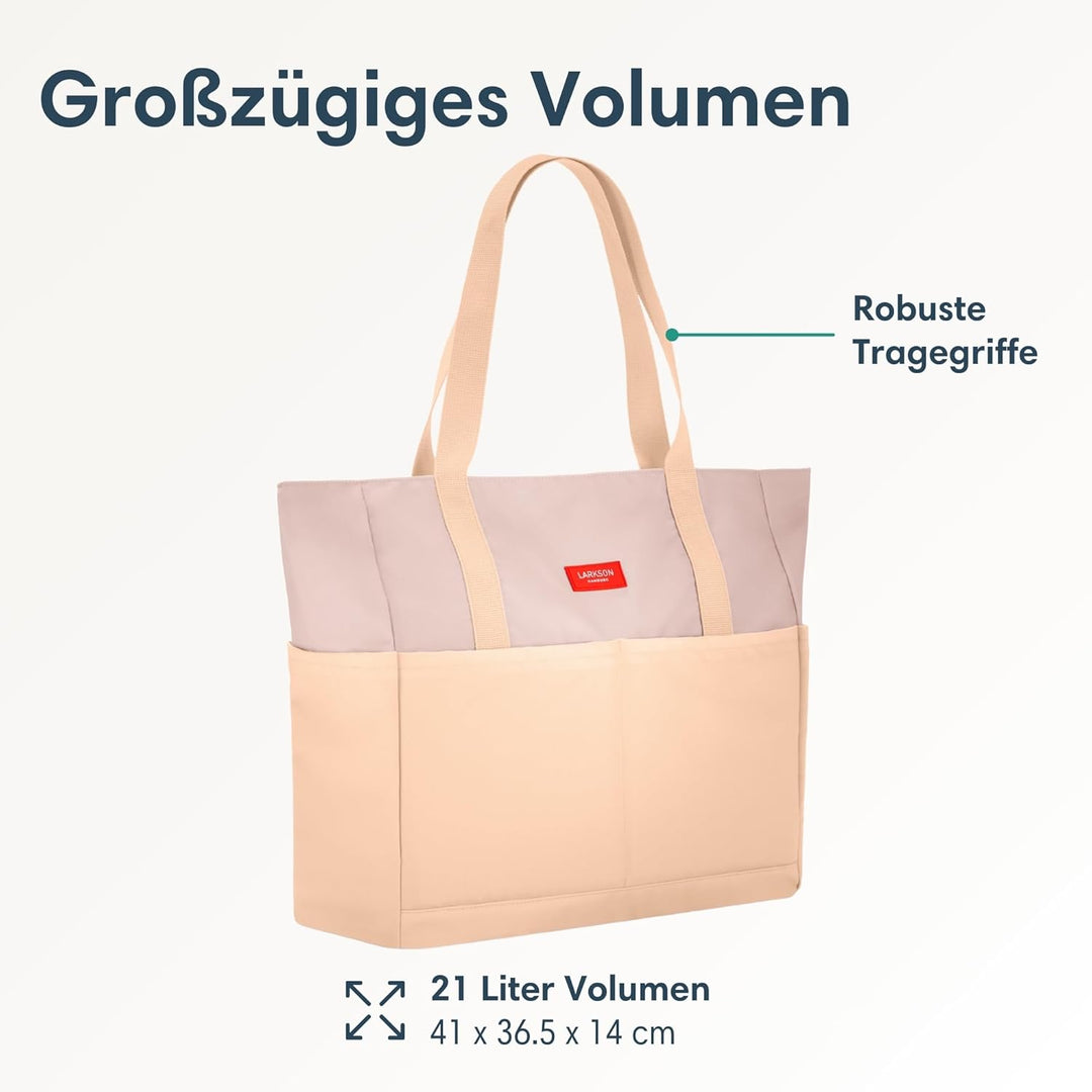 LARKSON Strandtasche Damen & Herren - Linn - Grosse Beach Bag für Strand, Schwimmbad, Pool - Tote Ba