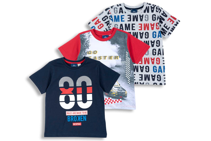 Chicco, Set Kurzarm T-Shirt aus Baumwolle, Jungen 3 Jahre Rot, 3 Jahre Rot