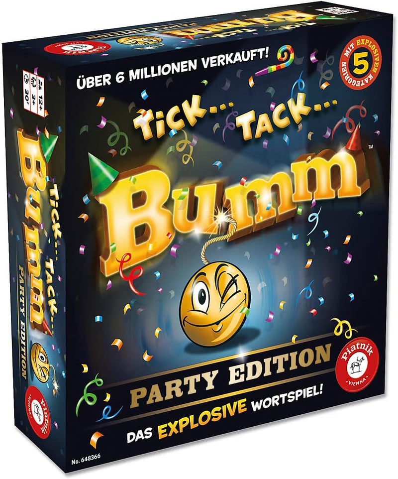 Piatnik 6483 Tick Tack Bumm Party-Edition des Spieleklassikers | ab 12 Jahren geeignet | Das Explosi