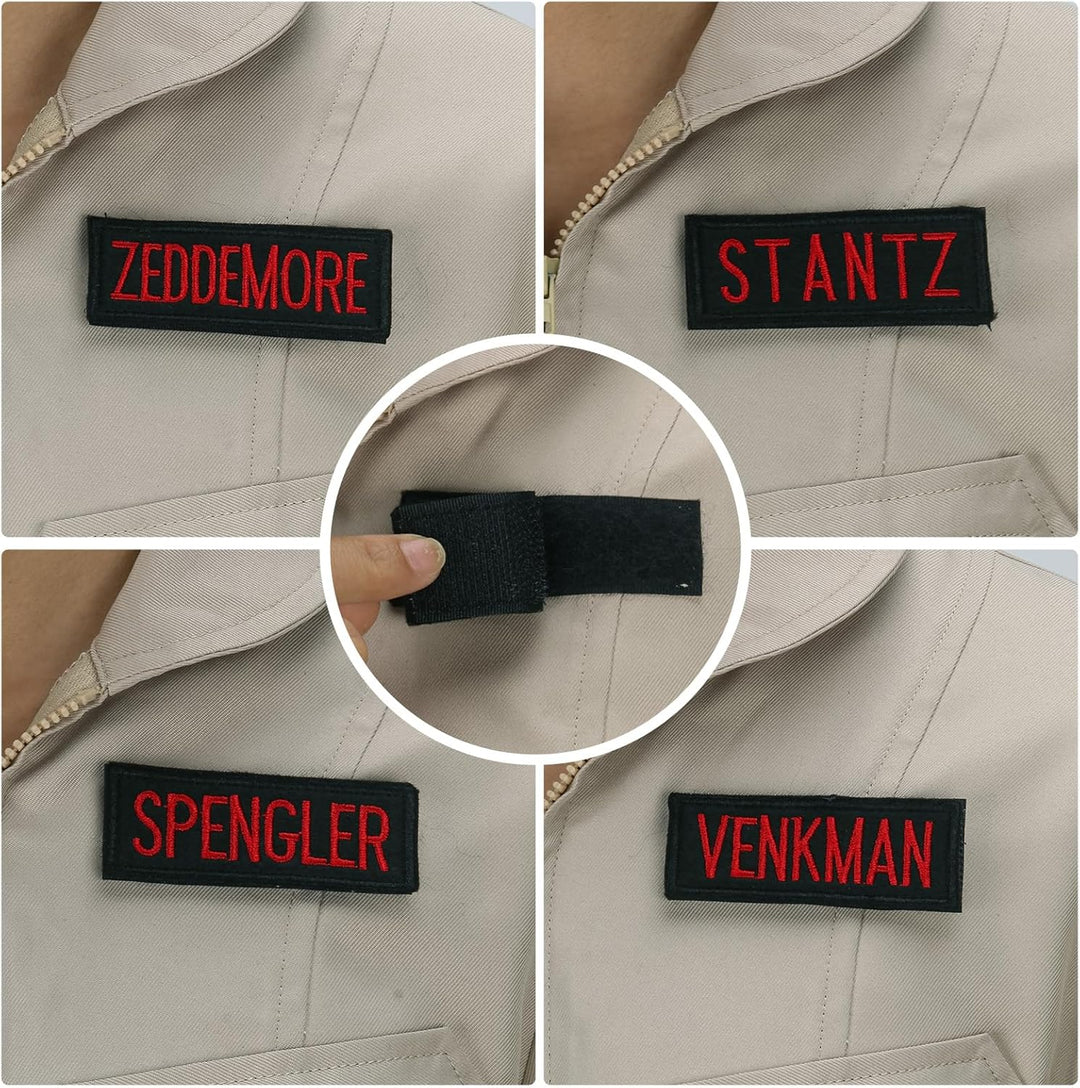 Funhoo Herren Geisterjagd Kostüm Ghost Buster Overalls Halloween Cosplay Afterlife Jumpsuit für Erwa