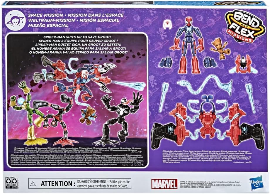 Hasbro Marvel Spider-Man Bend and Flex Missions Spider-Man Space Mission Action Figure, 15 cm Bendab