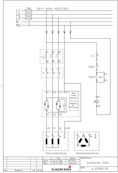 Softstarter Sanftanlauf 3,0-7,5kW S3-400-3,0-7,5