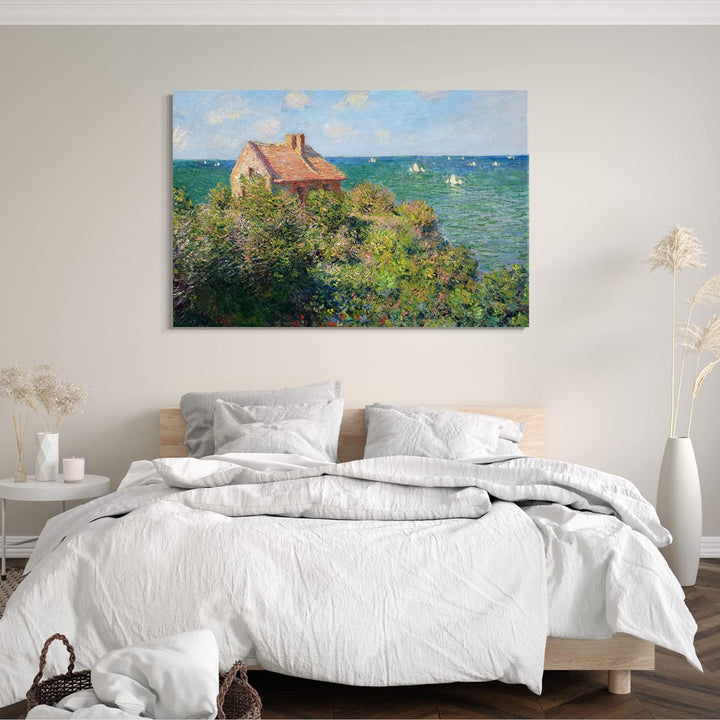 Printed Paintings Leinwand (80x60cm): Claude Monet - Fischer-Häuschen in Varengeville 80x60 cm, 80x6