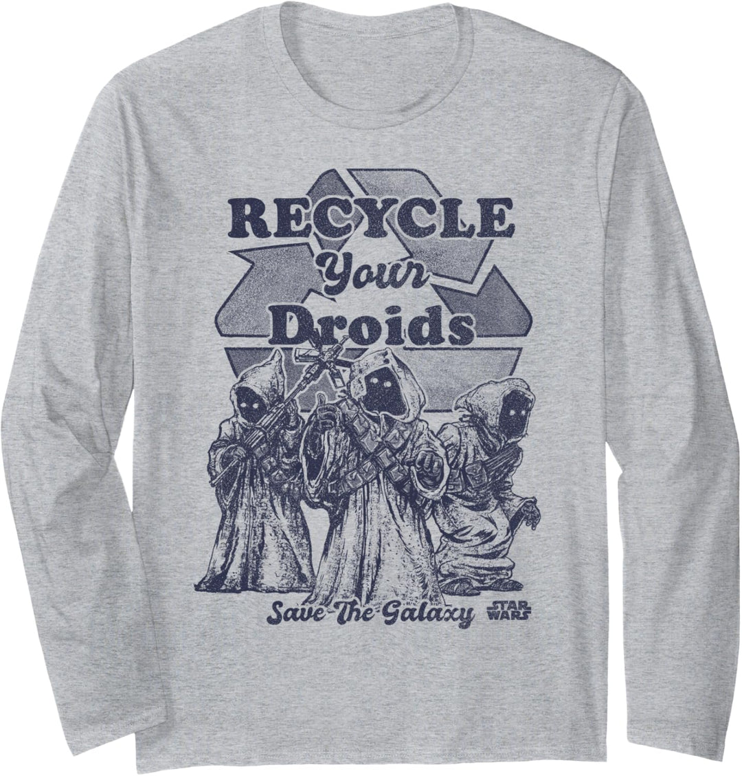 Star Wars Jawas Recycle Your Droids Save The Galaxy Portrait Langarmshirt