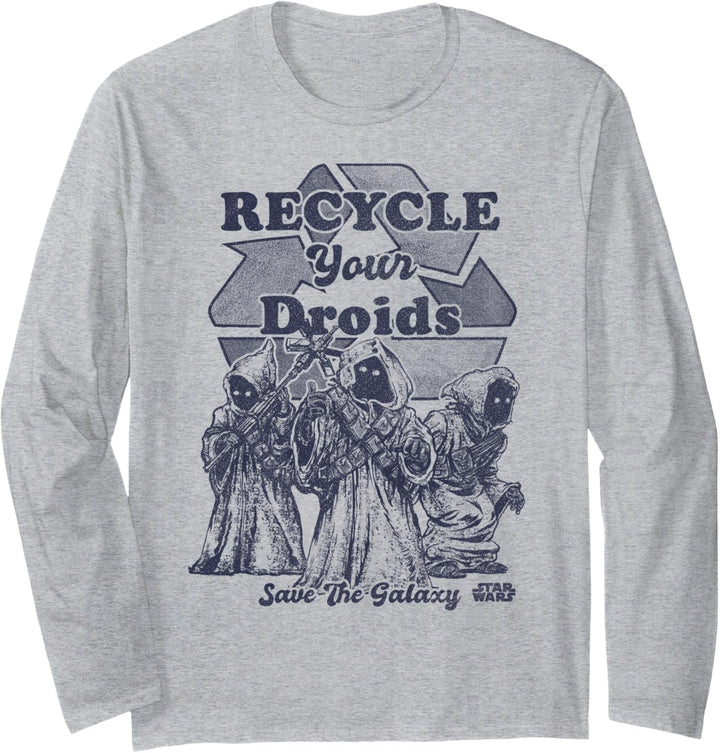 Star Wars Jawas Recycle Your Droids Save The Galaxy Portrait Langarmshirt