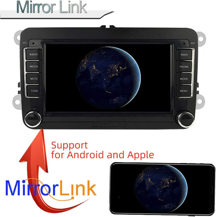 GOFORJUMP 2 DIN Android 17,8 cm GPS-Navigationssystem Autoradio Media Player für Bora Golf V/W P/olo