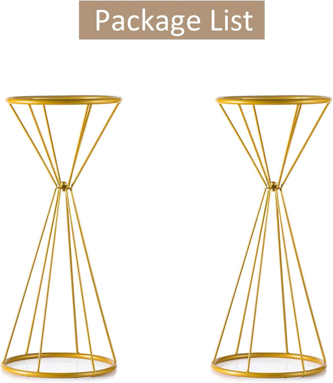 Sziqiqi Blumenständer Gold für Hochzeit: 50cm Hohe Trompete Vase für Tische Hochzeitsempfang Set of