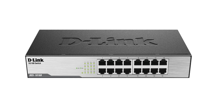 D-Link DES-1016D 16-Port Fast Ethernet Switch (10/100 Mbit/s-Anschlüsse, bis zu 200 Mbit/s im Full-D