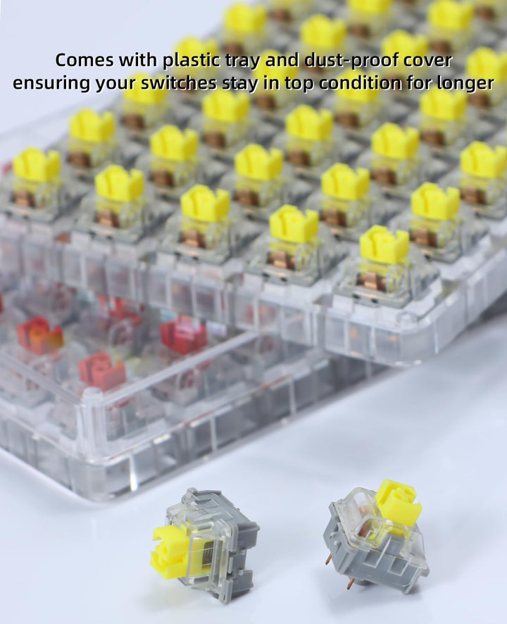 MAGIC-REFINER AS101 Pre-lubed Panda Switches, Taktile Switches für Mechanische Tastatur, 3 Pin 42gf,