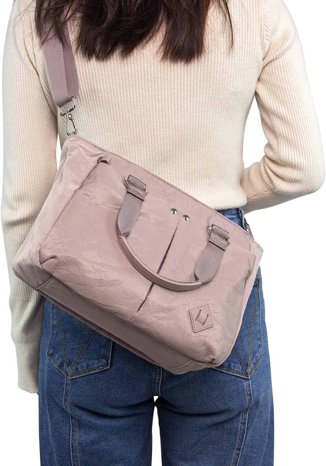 KAUKKO Damen Schultertasche Leichte Umhängetasche Nylon - Handtasche Top Griff Henkel - Tasche Beute