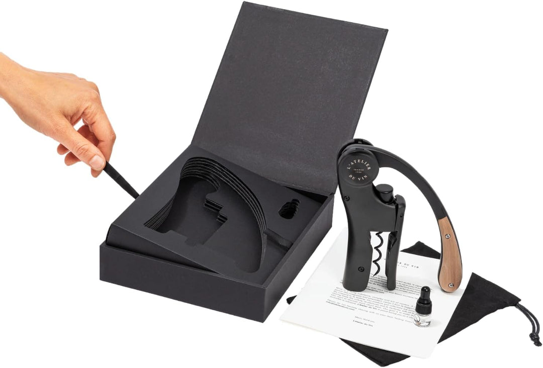 L’ATELIER DU VIN – Oeno Motion Wood & Black – Korkenzieher Oeno Motion Holz & Schwarz, Oeno Motion H