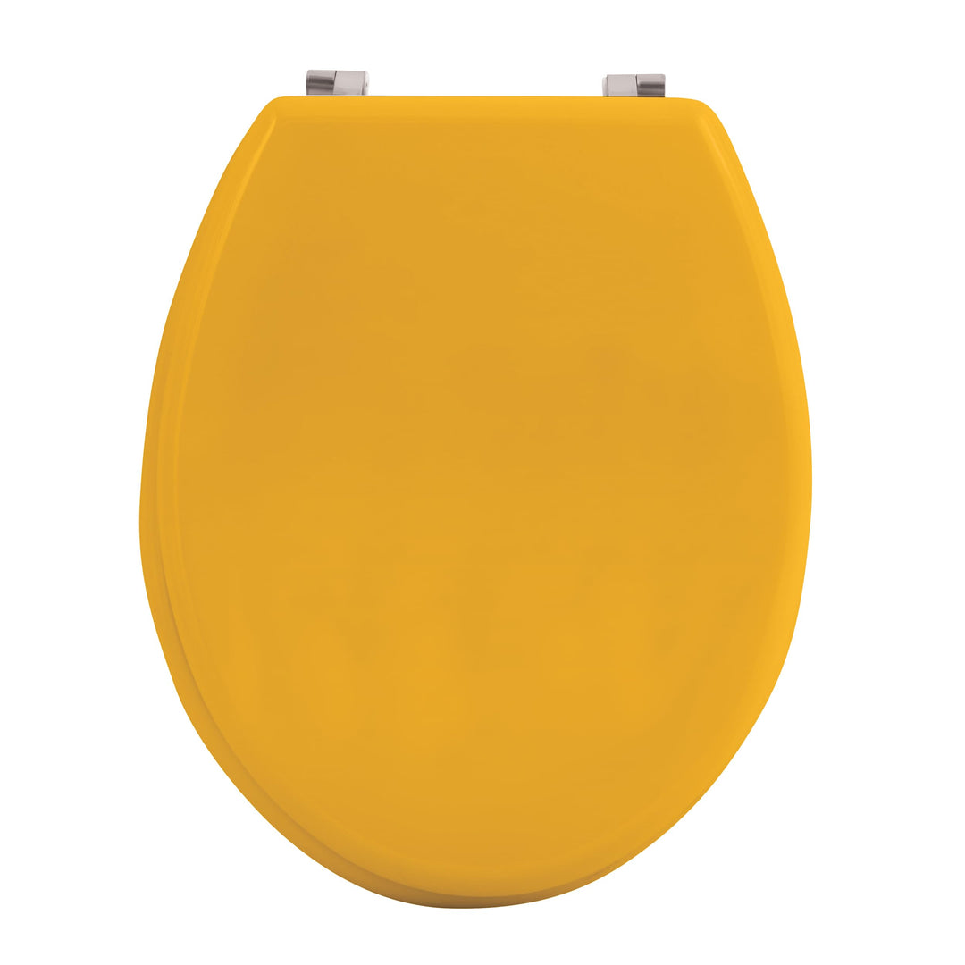 MSV - CLÉO MDF-WC-Sitz - Matte Safran-Oberfläche - Edelstahlscharniere - Modernes und langlebiges De
