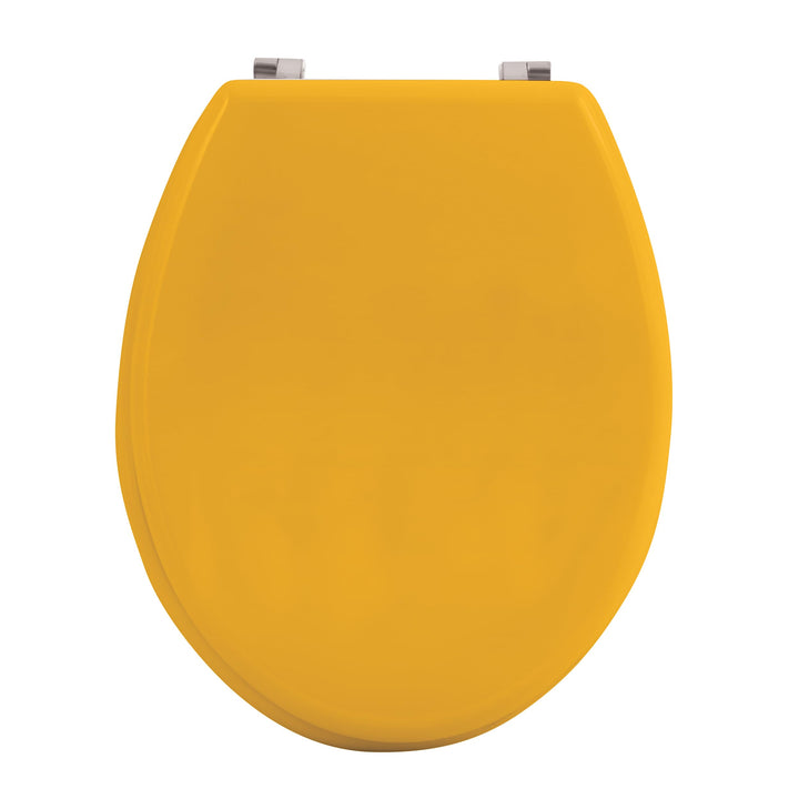 MSV - CLÉO MDF-WC-Sitz - Matte Safran-Oberfläche - Edelstahlscharniere - Modernes und langlebiges De