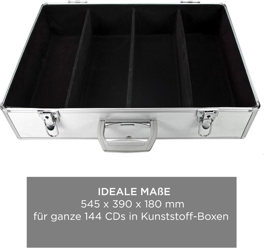 SAFE 214 CD Aufbewahrungssystem | ALU Koffer zur DVD Aufbewahrung | Box Abschliessbar | für bis zu 1