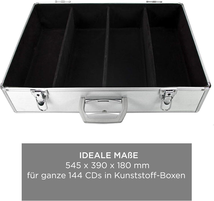 SAFE 214 CD Aufbewahrungssystem | ALU Koffer zur DVD Aufbewahrung | Box Abschliessbar | für bis zu 1
