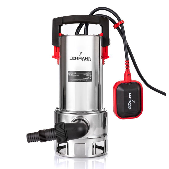 LEHMANN Tauchpumpe mit Integriertem Schwimmer für Schmutz- und Reinwasser, 1100 W, mit bürstenloser