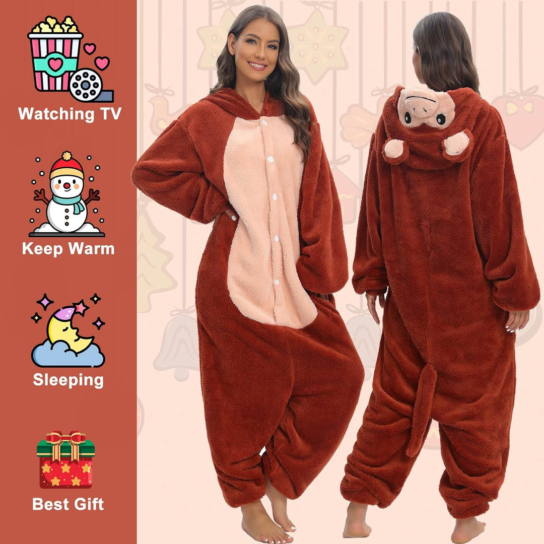 LATH.PIN Pyjamas Jumpsuit Panda Unisex Erwachsene Tier Onesie Cosplay Halloween Karneval Kostüme Dam