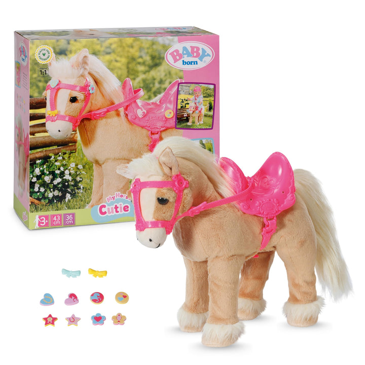 BABY born, Puppenpferd, BABY born My Cute Horse, interaktives Pferd mit Lauf- und Soundfunktion, Plü