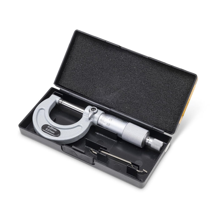 WIKISTORE PROFESSIONELLER MIKROMETER 0-25 mm, Zentesimalmikrometer, Industrielle Präzision mit Alumi