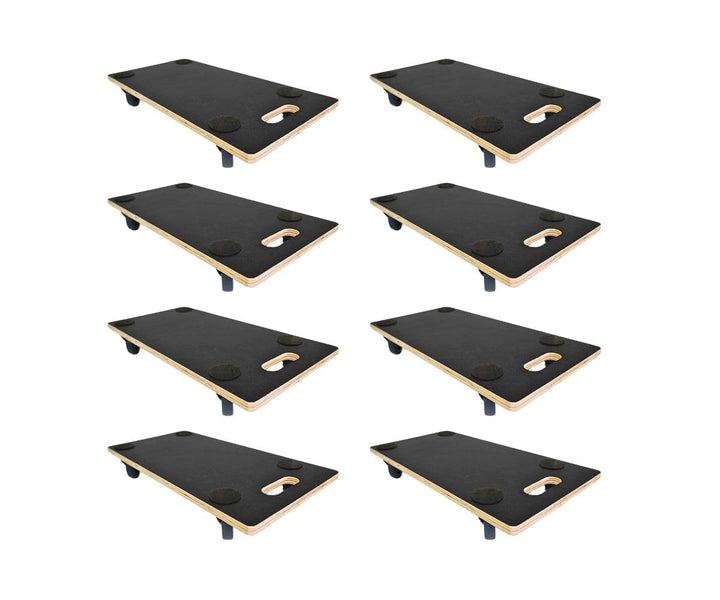 PROREGAL Profi Transportroller Hercules 30x60 cm Schwerlast bis 200 kg mit 4 Gummirollen & Griff, Si