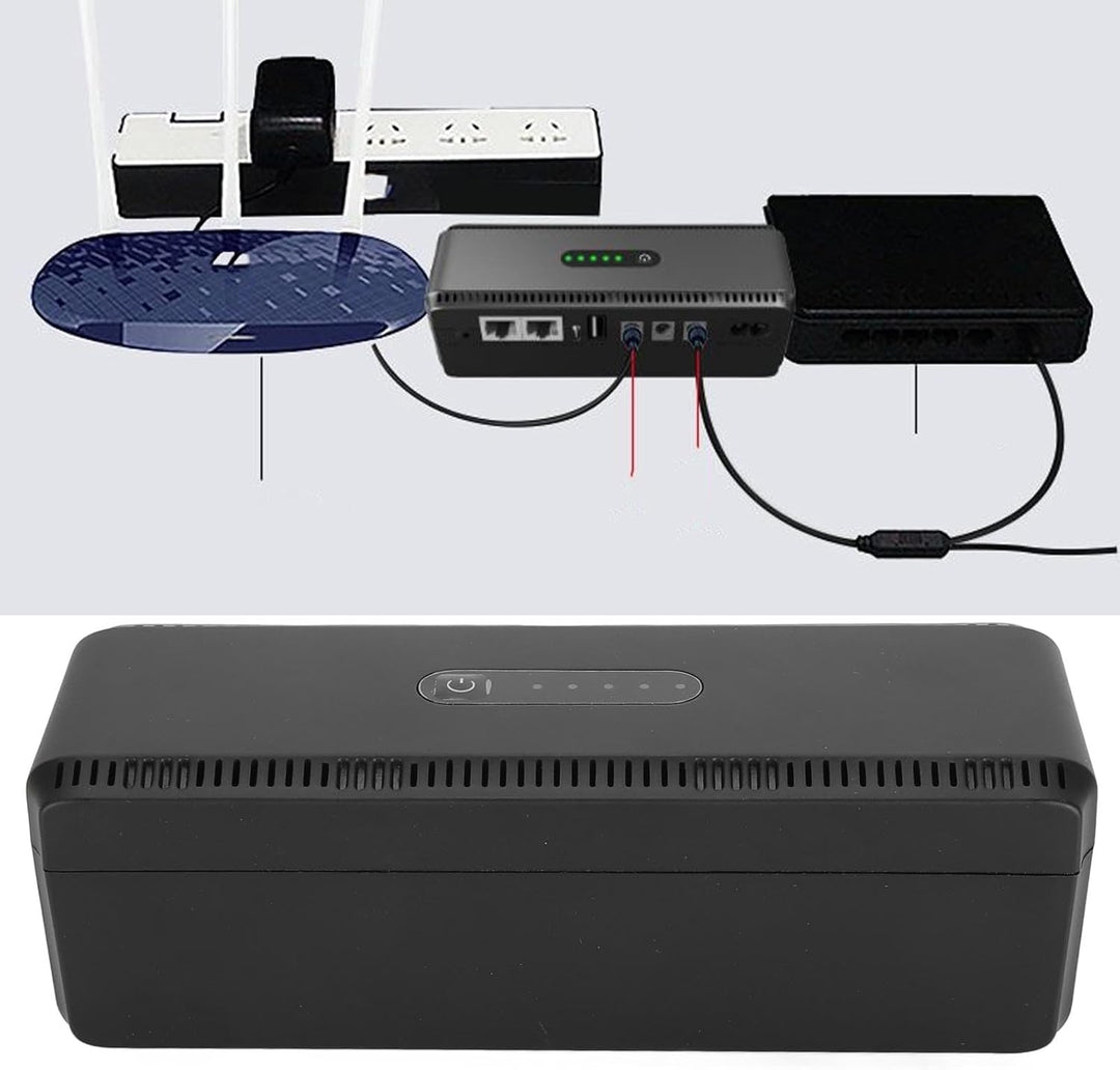 USV-Batterie-Backup, 10400 MAh Unterbrechungsfreie Stromversorgung mit 15 V 24 V POE-Anschlüssen und