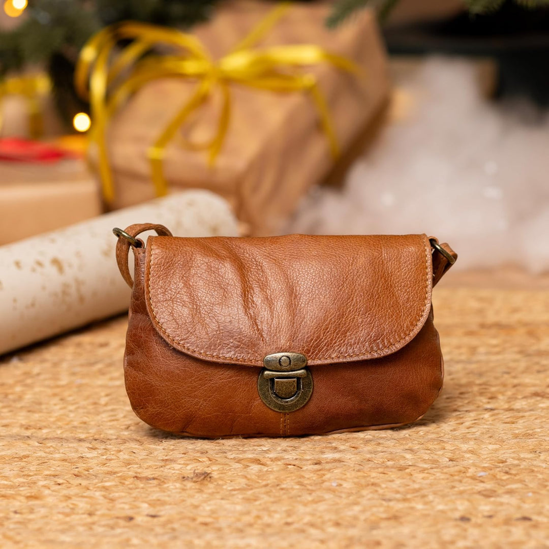 Gusti Umhängetasche Leder-Rona Handtasche Freizeittasche kleine Tasche Schultertasche Damen Ledertas