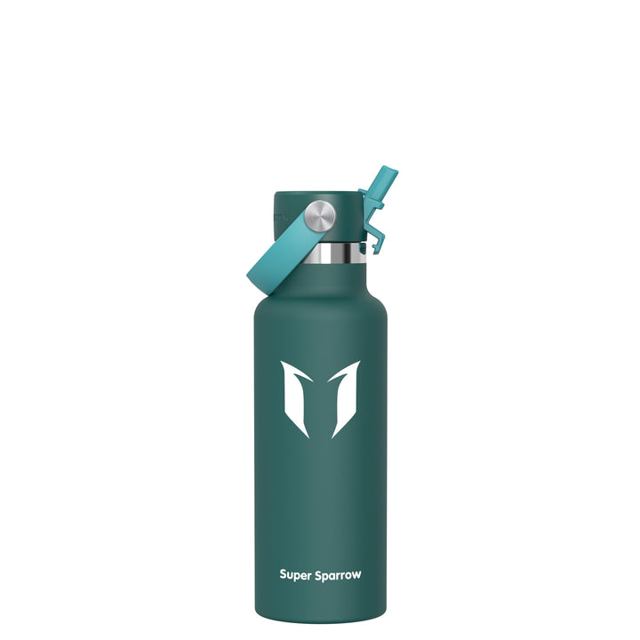 Super Sparrow Trinkflasche Edelstahl - Thermobecher - 350ml, 500ml, 750ml, 1L - FlipFlow Trinkflasch