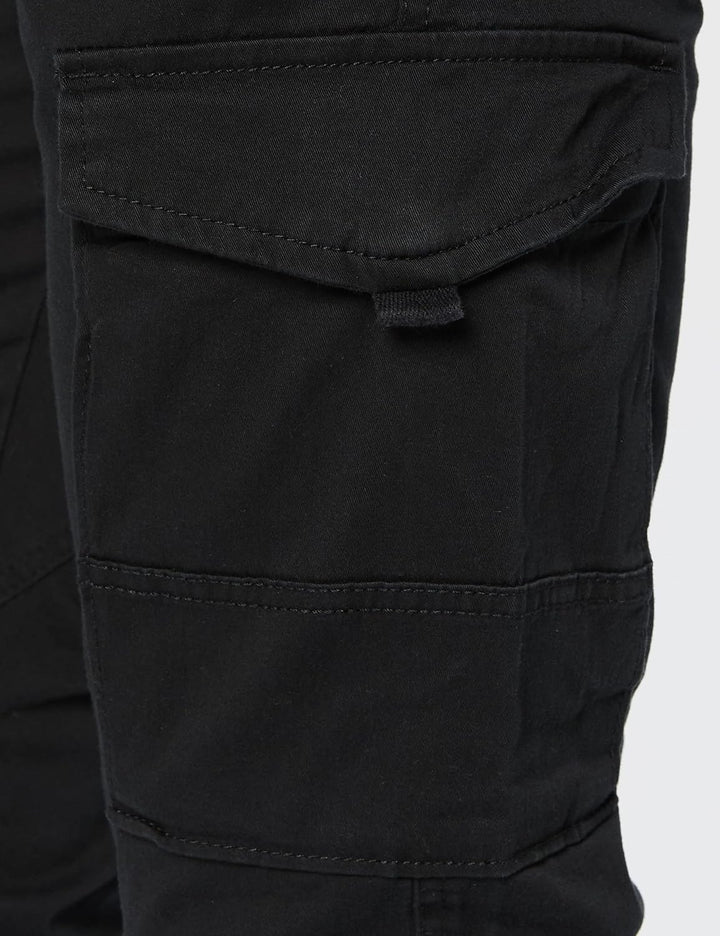 JACK &amp; JONES Male Cargo-Hose Slim Fit Cargo-Hose 27W / 30L Schwarz, 27W / 30L Schwarz
