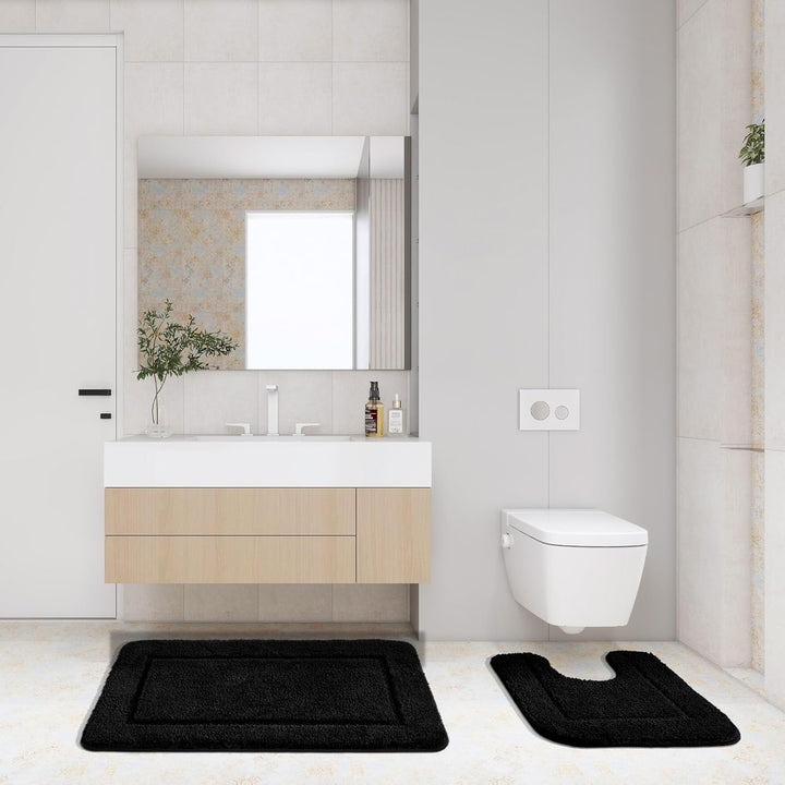 SOANNY Badematte 60x150 cm, Einzelstück, Hochflor Mikrofaser, rutschfest & Waschbar, Saugfähig Gross