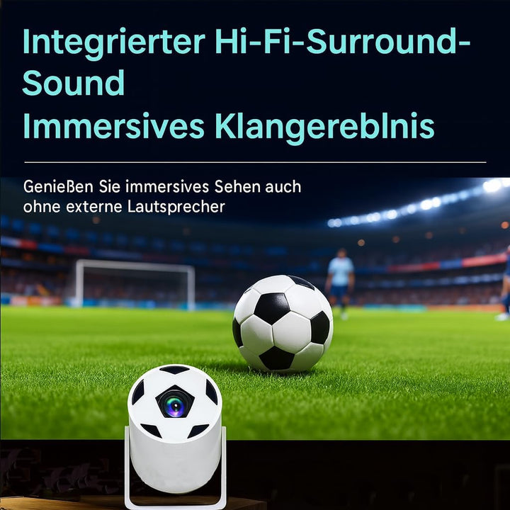 HY300 PRO Mini Beamer, 4K 1080P Unterstützung, mit Android 11, WiFi 6, Bluetooth 5.0, unterstützt Ai