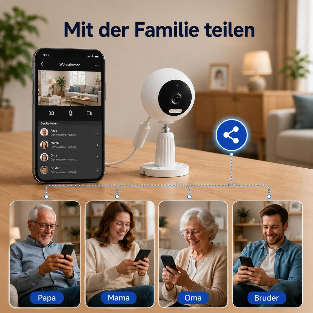 3MP 5G Überwachungskamera Aussen/Innen, Kamera Überwachung Aussen, WLAN Camera Indoor/Outdoor, Babyp