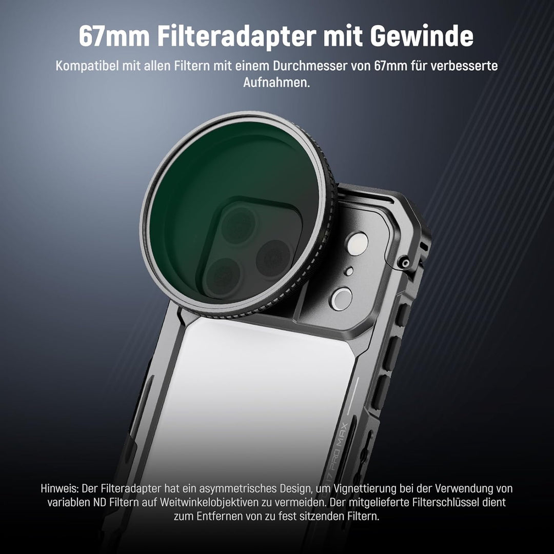NEEWER Phone Käfig Cage Kompatibel mit iPhone 17 Pro Max, Schnellwechsel Video Rig Handy Stabilisato