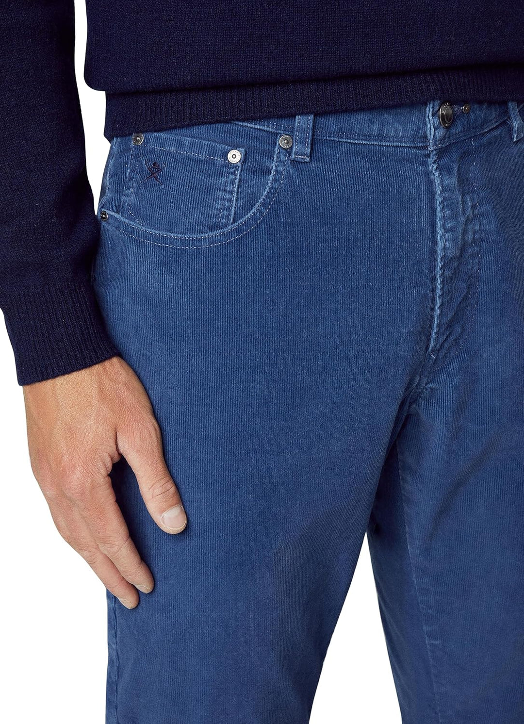Hackett London Herren Hose 32W / 34L Blau (Steel Blue), 32W / 34L Blau (Steel Blue)