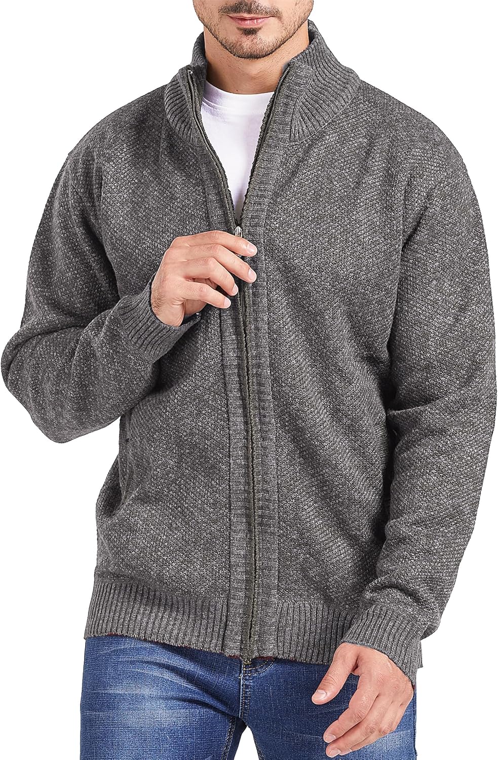 GLESTORE Strickjacken für Herren Strickjacke Cardigan Trachtenjacke Herren Fleecejacke Winter Herren