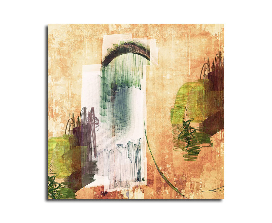 Paul Sinus Art Wandbild Abstrakt388_60x60cm Bild auf Leinwand Abstraktes Motiv quadratisches Format