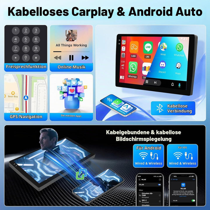 4+128G Android 15 Autoradio für Ford Focus Mk2 Mk3 Exi MT 2 3 2004-2011, 9" Incell Touchscreen-Radio