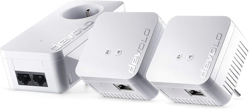 Devolo dLAN Netzwerk-Stecker weiss 550 Mb/s sans Prise Gigogne Netzwerk-Set (3x) 550 Mb/s sans prise