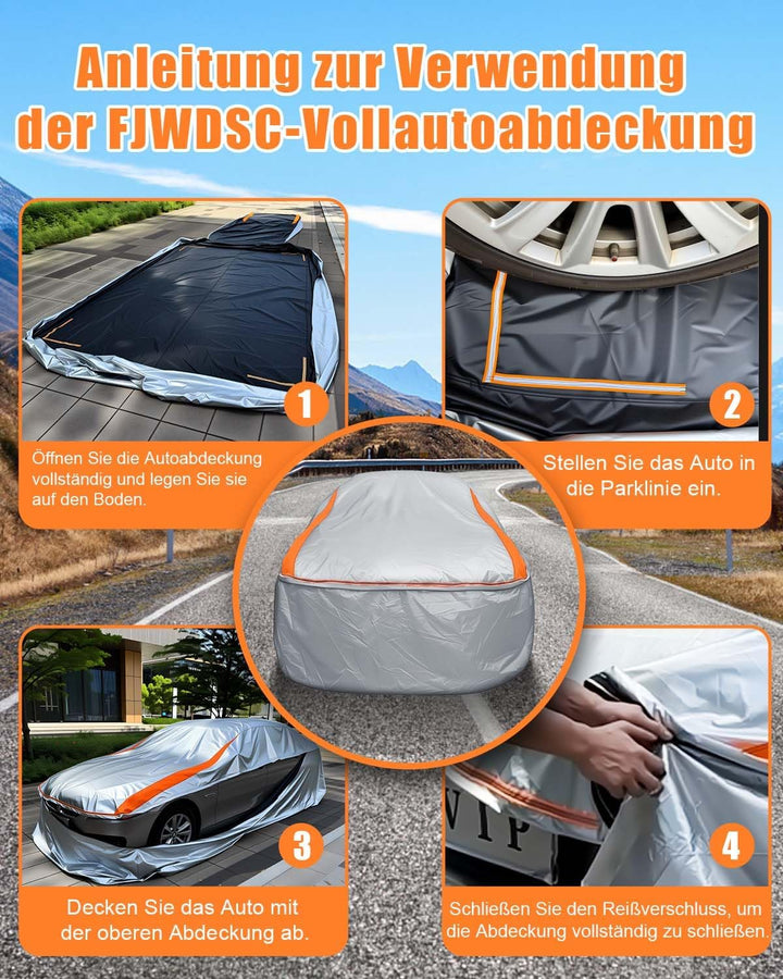 Vollständig Geschlossene Auto Abdeckplane für SUV 435-465cm 435-465cm SUV/Schrägheck Silber, 435-465