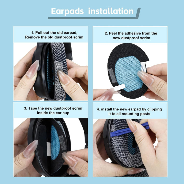 Cooling-Gel QuietComfort 35 / QC35 ii Ersatz-Ohrpolster für Bose Kopfhörer Cusion, Kompatibel mit Bo