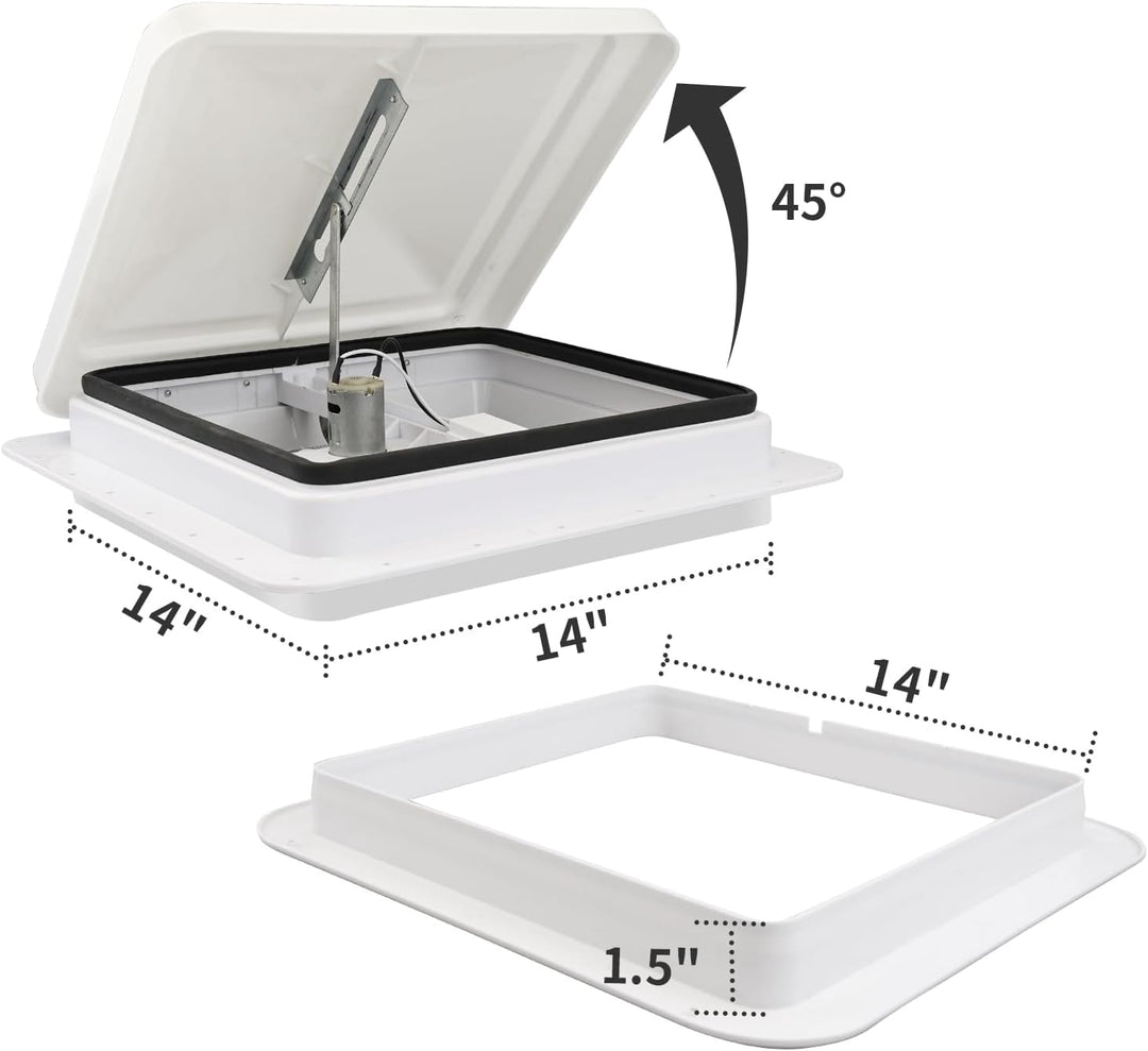 RVMATE 35,6 cm Wohnmobil-Dachventilator für Wohnmobil/Wohnmobil/Anhänger, Wohnmobil-Dachentlüftungsv