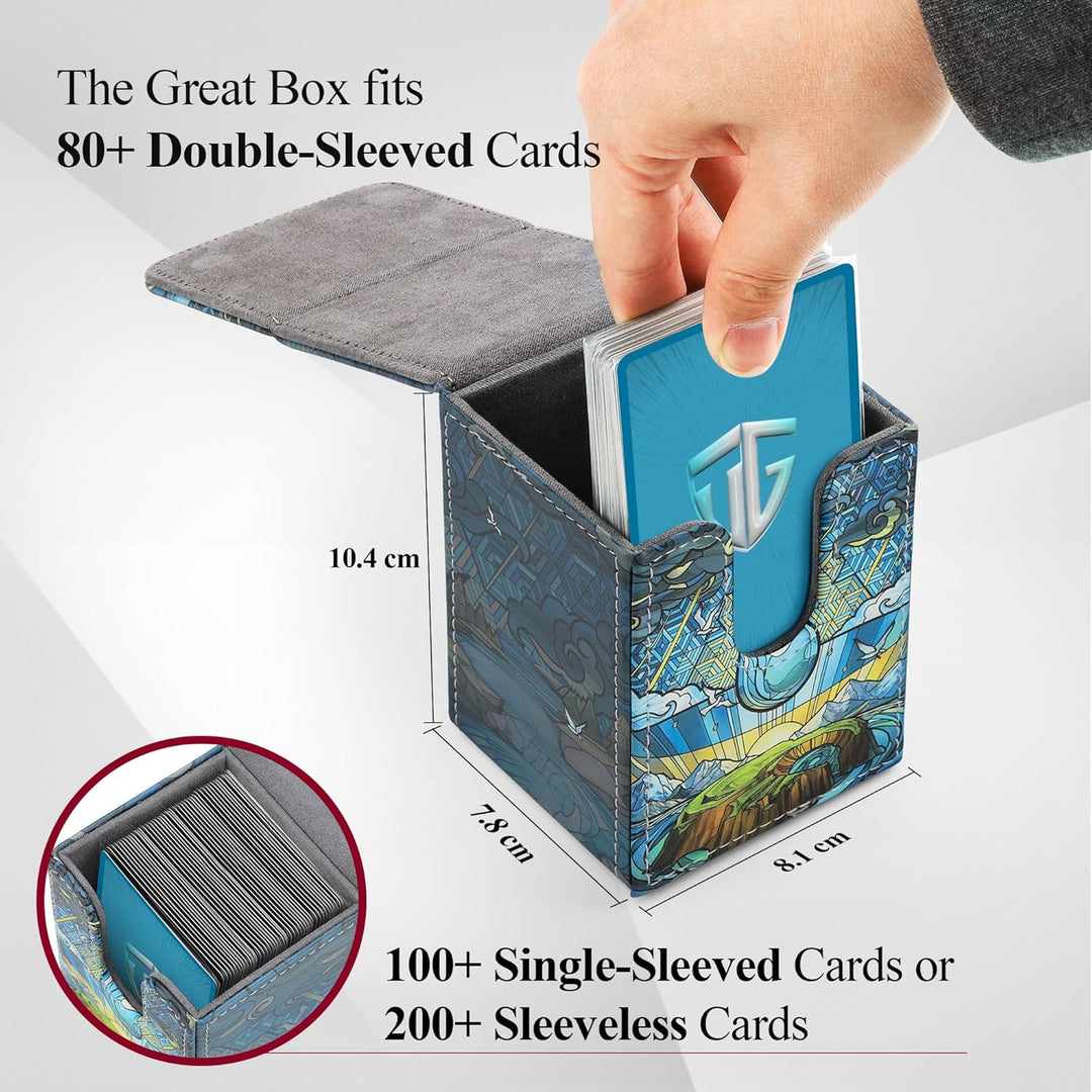 Deck Box für MTG Karten, TCG Aufbewahrungsbox für Magic The Gathering Karten für über 100 einzeln ge