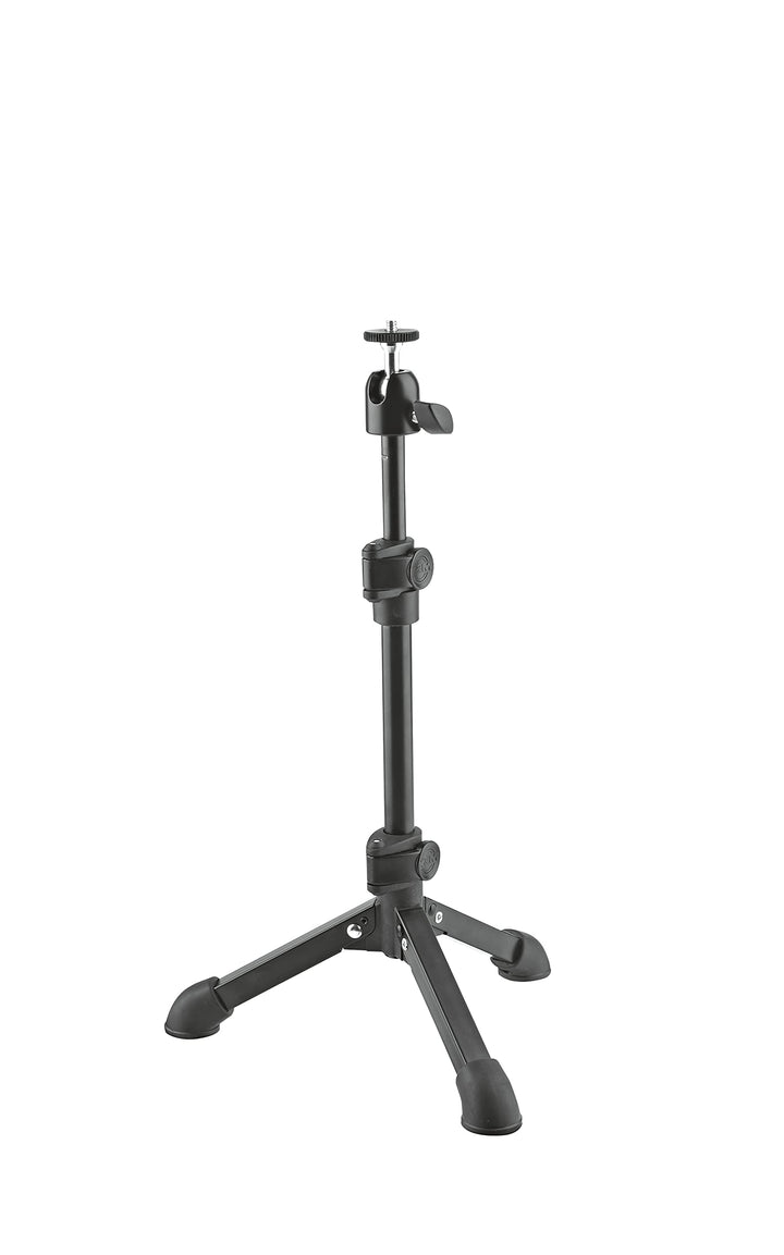 K&amp;M 19782 Kamera-Tischstativ Schwarz aus Stahl - mit Dreifuss, 360° Drehung, 90° Neigung - flexibel